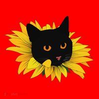 Black Sunflower Cat Cute Santa Hat thumb 1