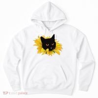 Black Sunflower Cat Cute Hoodie thumb 0
