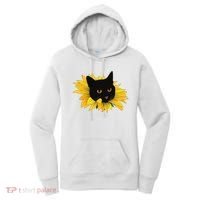 Black Sunflower Cat Cute Women's Hoodie thumb 0