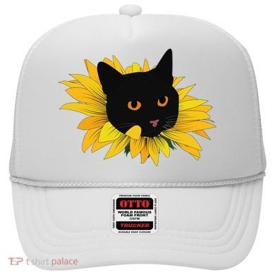 Black Sunflower Cat Cute Hat