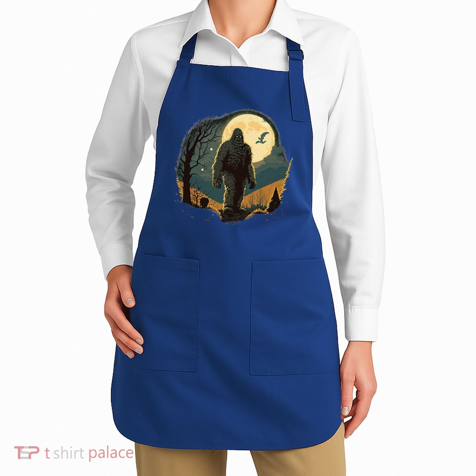 Bigfoot Sasquatch Cool Yeti Halloween Apron