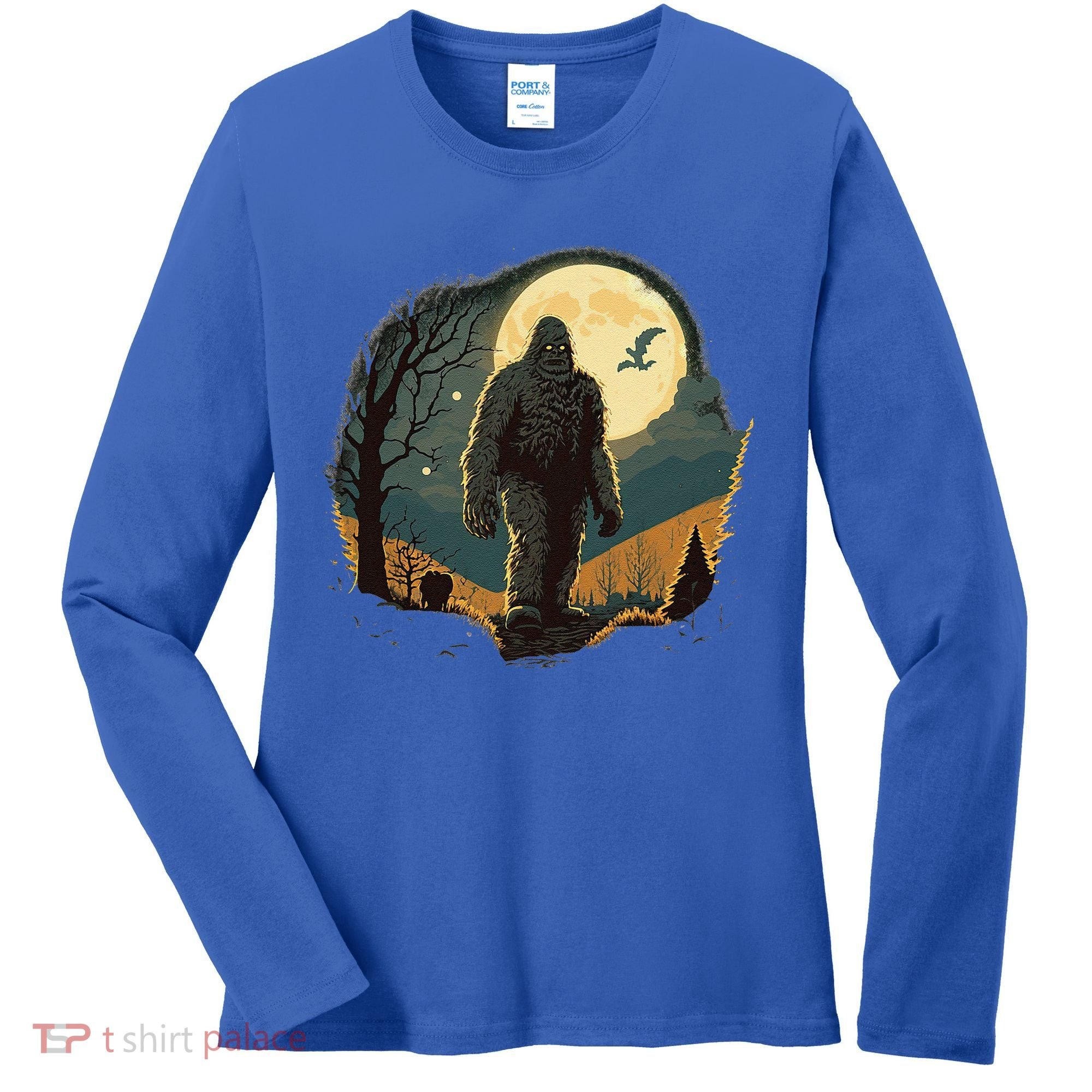 Bigfoot Sasquatch Cool Yeti Halloween Women's Long Sleeve Shirt