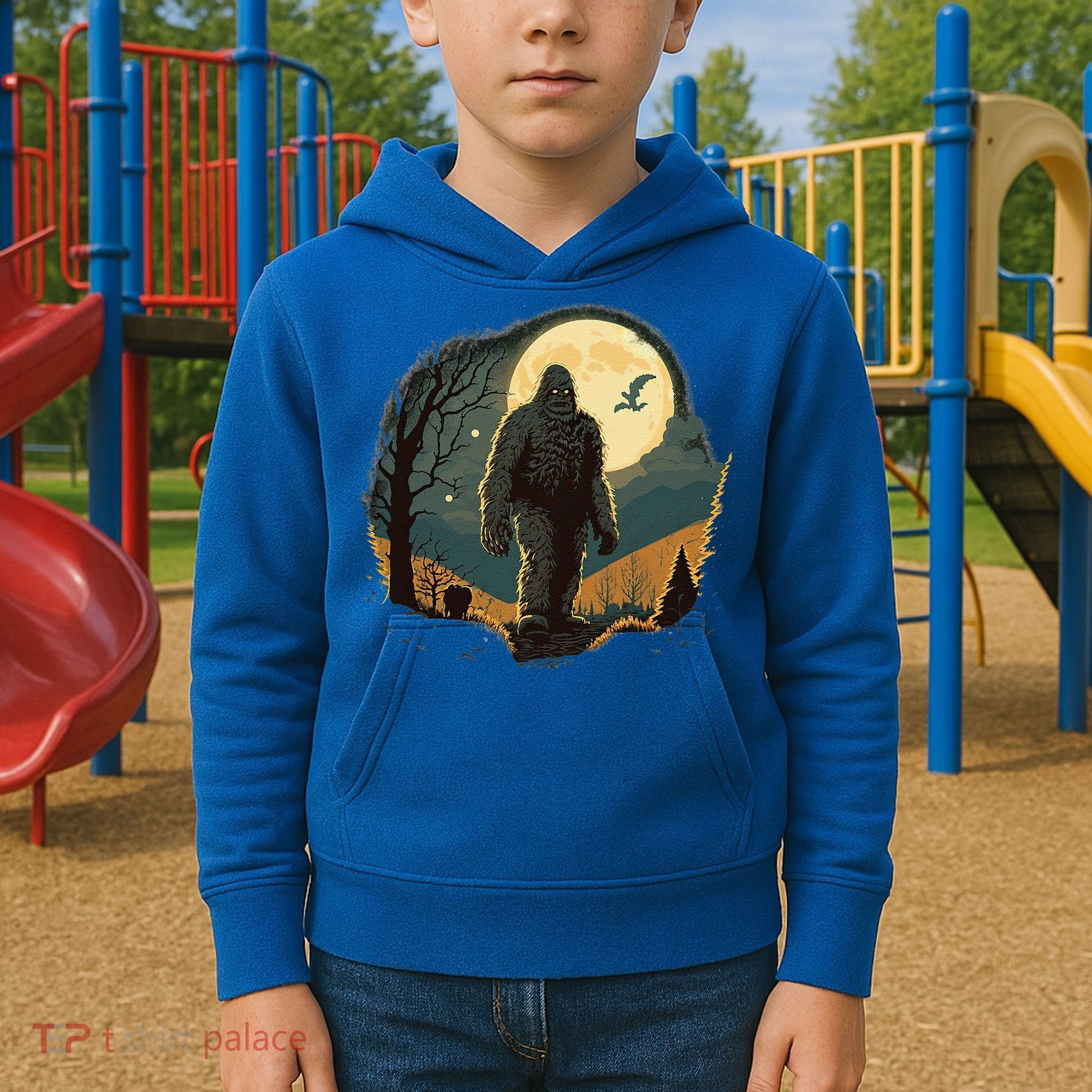 Bigfoot Sasquatch Cool Yeti Halloween Kids Hoodie