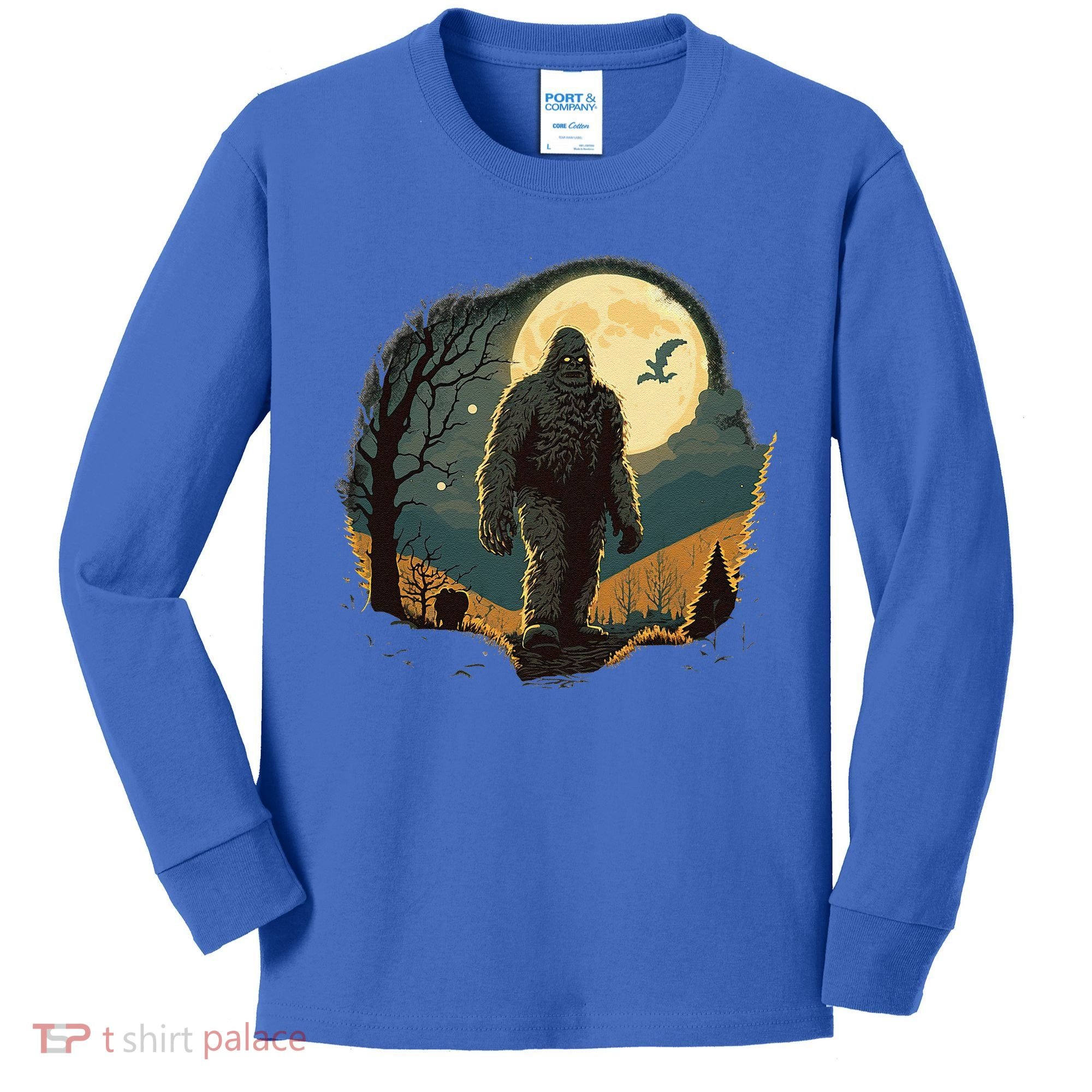 Bigfoot Sasquatch Cool Yeti Halloween Kids Long Sleeve Shirt