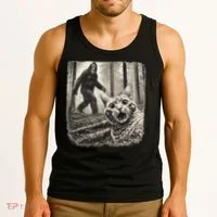 Bigfoot Sasquatch Cat Selfie Funny Meme Kitty Tank Top thumb 3