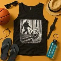 Bigfoot Sasquatch Cat Selfie Funny Meme Kitty Tank Top thumb 4
