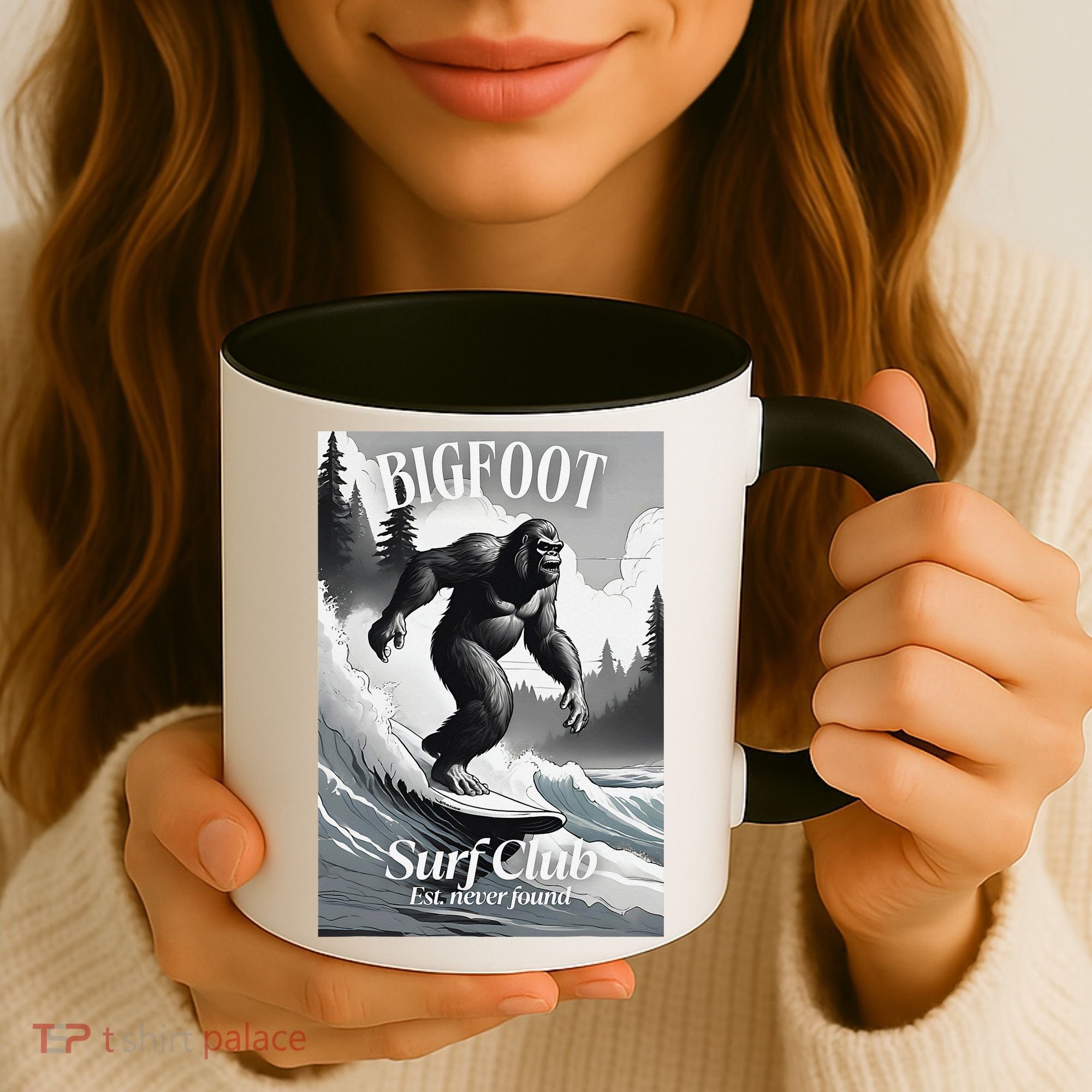 Bigfoot Surf Club Est Coffee Mug