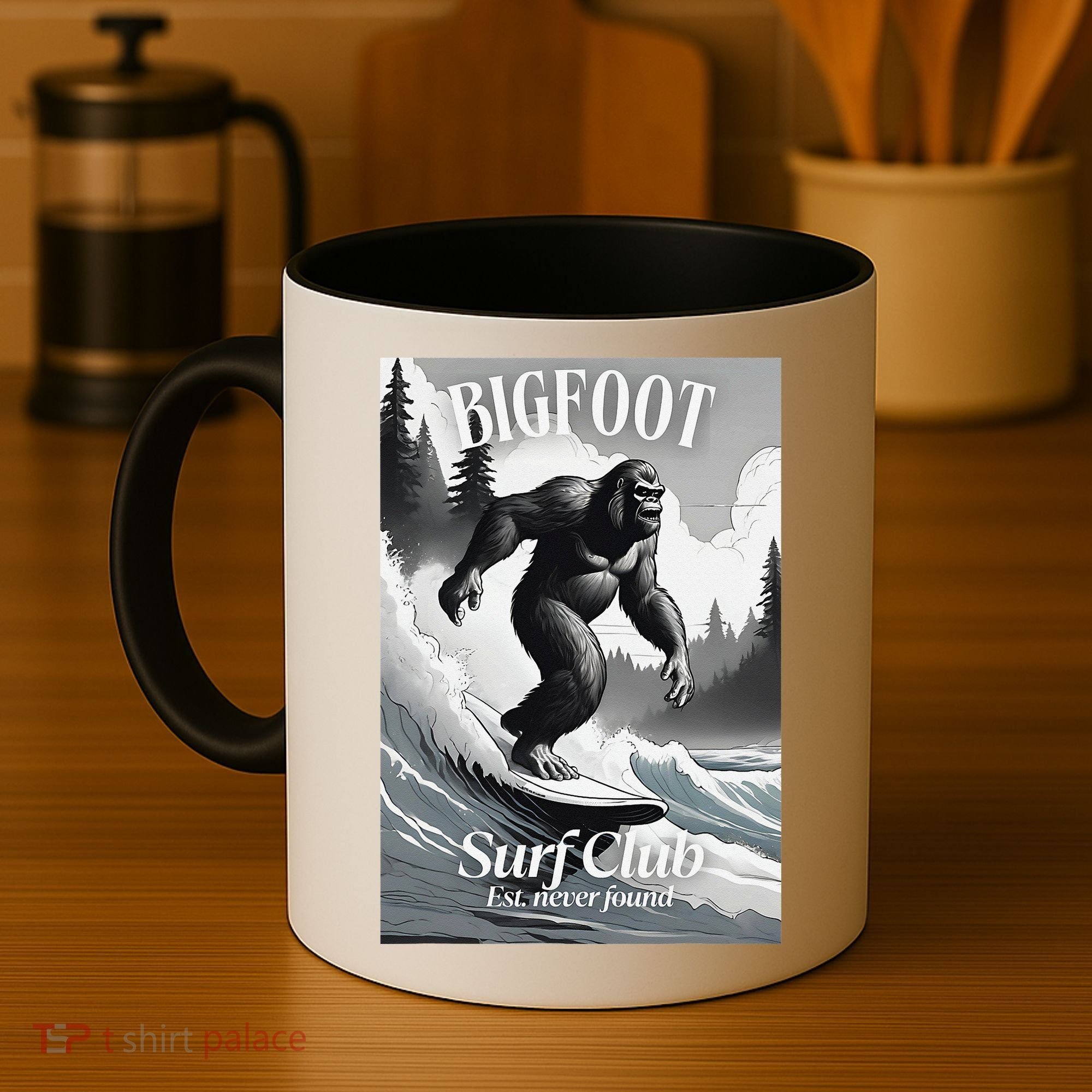 Bigfoot Surf Club Est Coffee Mug