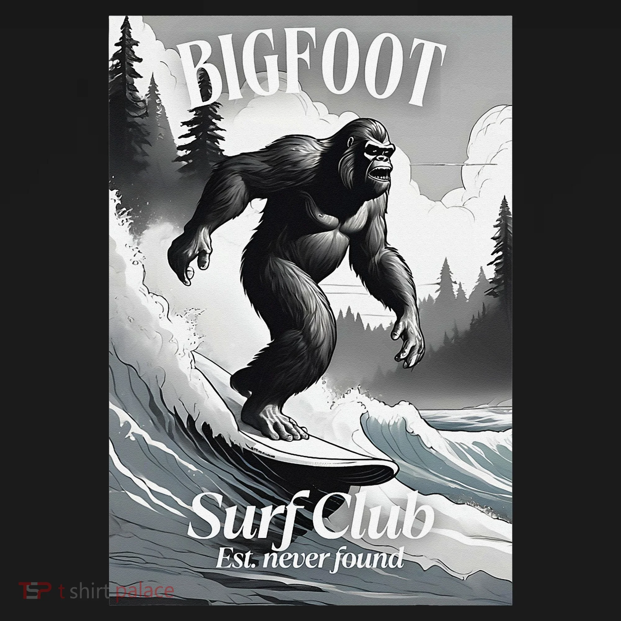 Bigfoot Surf Club Est Ornament