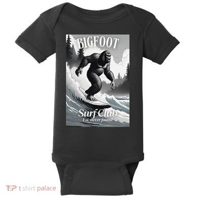 Bigfoot Surf Club Est Baby Bodysuit
