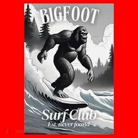 Bigfoot Surf Club Est Santa Hat thumb 1