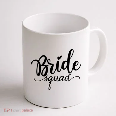 Bride Squad Cute Wedding Coffee Mug back
