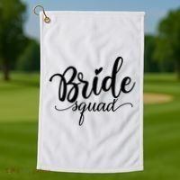 Bride Squad Cute Wedding Golf Towel thumb 1