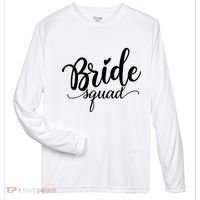 Bride Squad Cute Wedding Zone Performance Long-Sleeve T-Shirt thumb 0