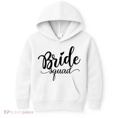 Bride Squad Cute Wedding Kids Hoodie