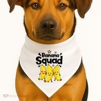 Banana Squad Dance Dancing Funny Cute USA-Made Doggie Bandana thumb 1