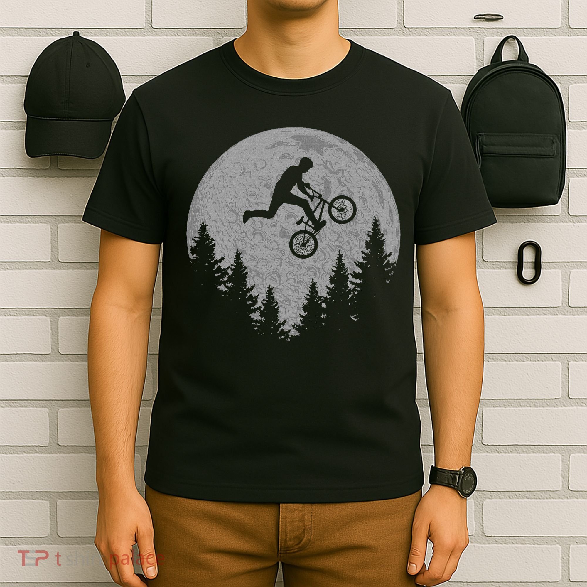 Bmx Stunt Dirt Bike Moon Freestyle Rider Gift T-Shirt