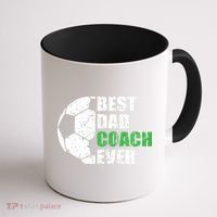 Best Soccer Dad Coach Ever Retro Father Soccer Coach Dad Coffee Mug thumb 1