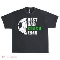 Best Soccer Dad Coach Ever Retro Father Soccer Coach Dad Urban Oversized Heavyweight T-Shirt thumb 0
