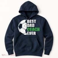 Best Soccer Dad Coach Ever Retro Father Soccer Coach Dad Hoodie thumb 0