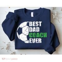 Best Soccer Dad Coach Ever Retro Father Soccer Coach Dad Sweatshirt thumb 2