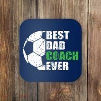Best Soccer Dad Coach Ever Retro Father Soccer Coach Dad Coaster thumb 0