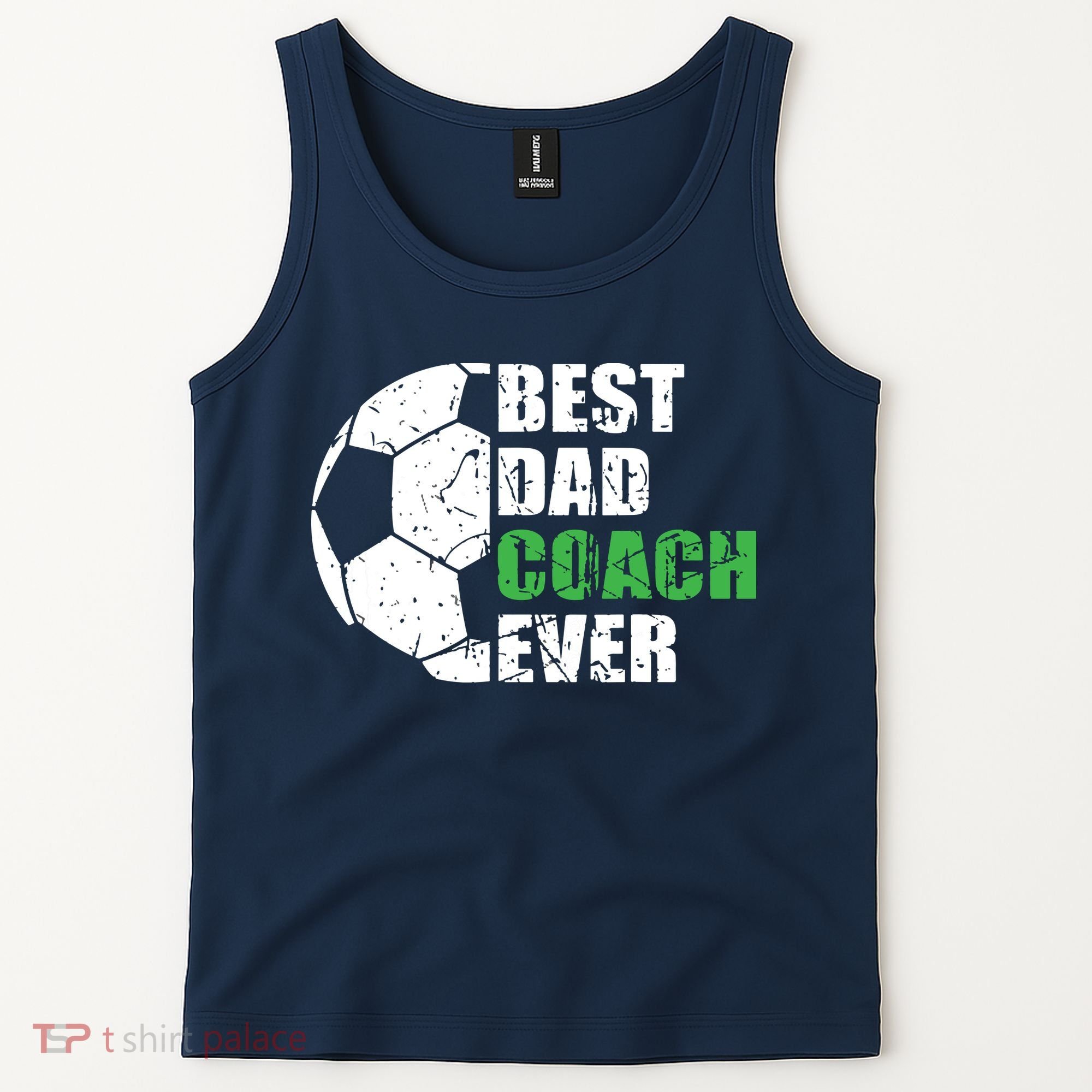 Best Soccer Dad Coach Ever Retro Father Soccer Coach Dad Tank Top