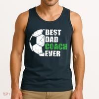 Best Soccer Dad Coach Ever Retro Father Soccer Coach Dad Tank Top thumb 3