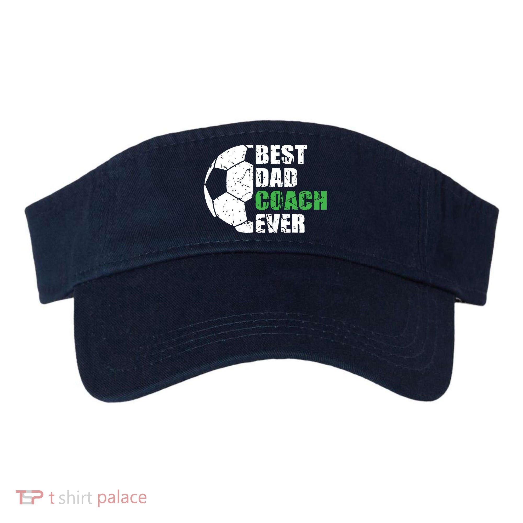 Best Soccer Dad Coach Ever Retro Father Soccer Coach Dad Visor