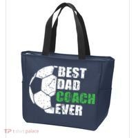 Best Soccer Dad Coach Ever Retro Father Soccer Coach Dad Tote Bag thumb 3