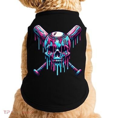 Baseball Skull Drip Baseball Drip Baseball Ice Cream Drip Doggie Tank