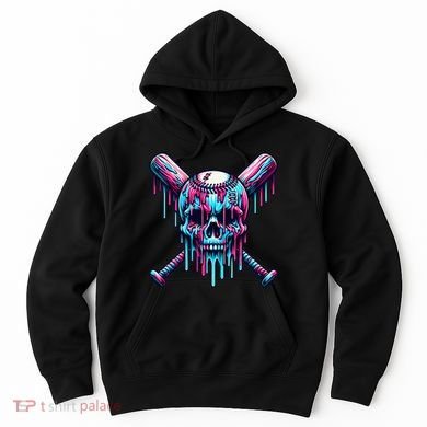 Baseball Skull Drip Baseball Drip Baseball Ice Cream Drip Hoodie