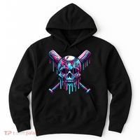 Baseball Skull Drip Baseball Drip Baseball Ice Cream Drip Hoodie thumb 0