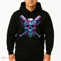 Baseball Skull Drip Baseball Drip Baseball Ice Cream Drip Hoodie thumb 2