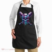 Baseball Skull Drip Baseball Drip Baseball Ice Cream Drip Apron thumb 2
