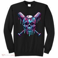 Baseball Skull Drip Baseball Drip Baseball Ice Cream Drip Sweatshirt thumb 0