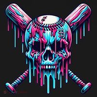 Baseball Skull Drip Baseball Drip Baseball Ice Cream Drip Polo thumb 3