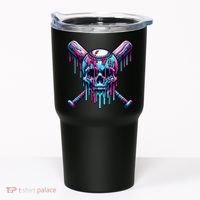 Baseball Skull Drip Baseball Drip Baseball Ice Cream Drip Tumbler thumb 0