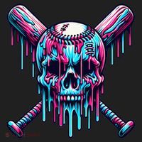 Baseball Skull Drip Baseball Drip Baseball Ice Cream Drip Tumbler thumb 3