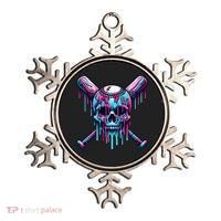 Baseball Skull Drip Baseball Drip Baseball Ice Cream Drip Ornament thumb 0
