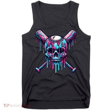 Baseball Skull Drip Baseball Drip Baseball Ice Cream Drip Tank Top