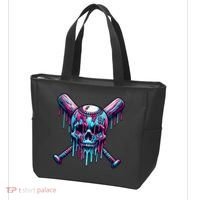 Baseball Skull Drip Baseball Drip Baseball Ice Cream Drip Tote Bag thumb 3