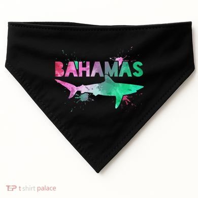 Bahamas Shark Diving Surfer Souvenir Gift USA-Made Doggie Bandana