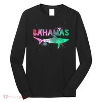 Bahamas Shark Diving Surfer Souvenir Gift Long Sleeve Shirt thumb 0