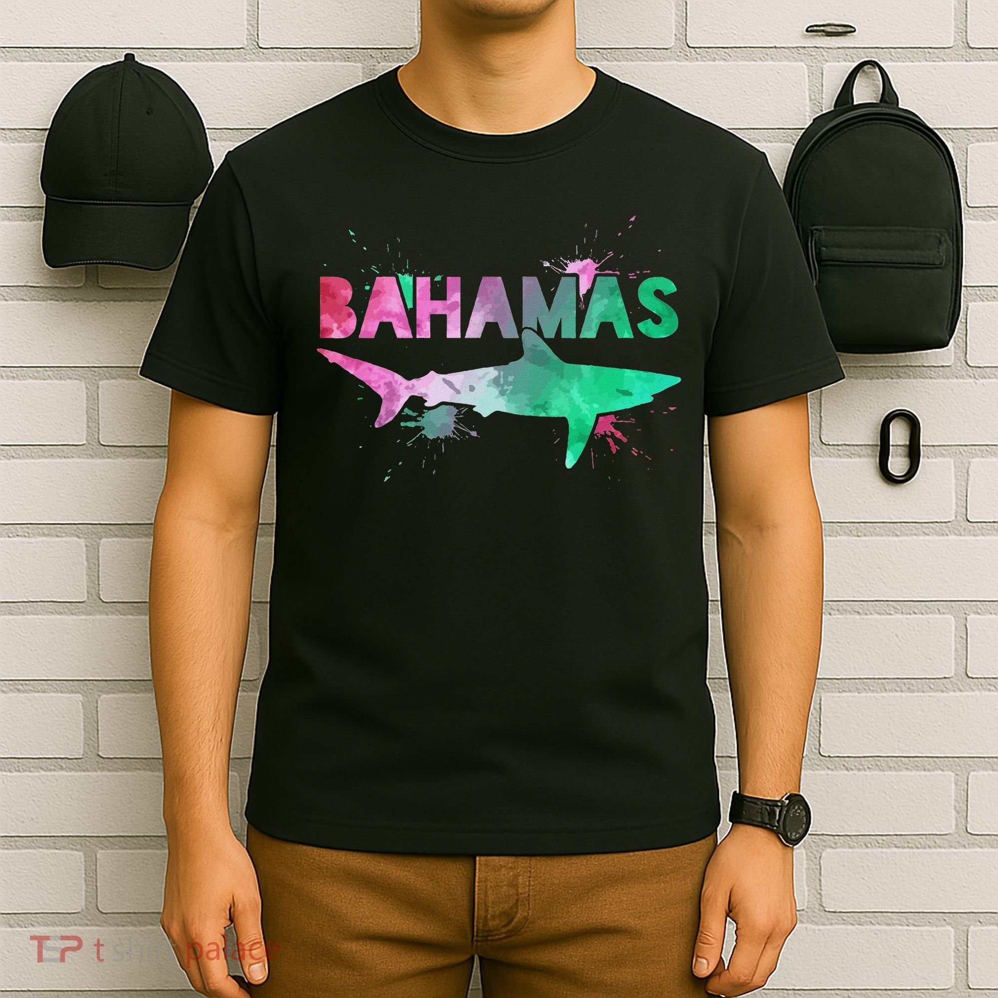 Bahamas Shark Diving Surfer Souvenir Gift T-Shirt