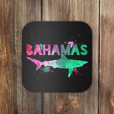 Bahamas Shark Diving Surfer Souvenir Gift Coaster
