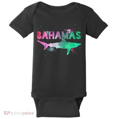Bahamas Shark Diving Surfer Souvenir Gift Baby Bodysuit