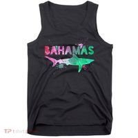 Bahamas Shark Diving Surfer Souvenir Gift Tank Top thumb 0