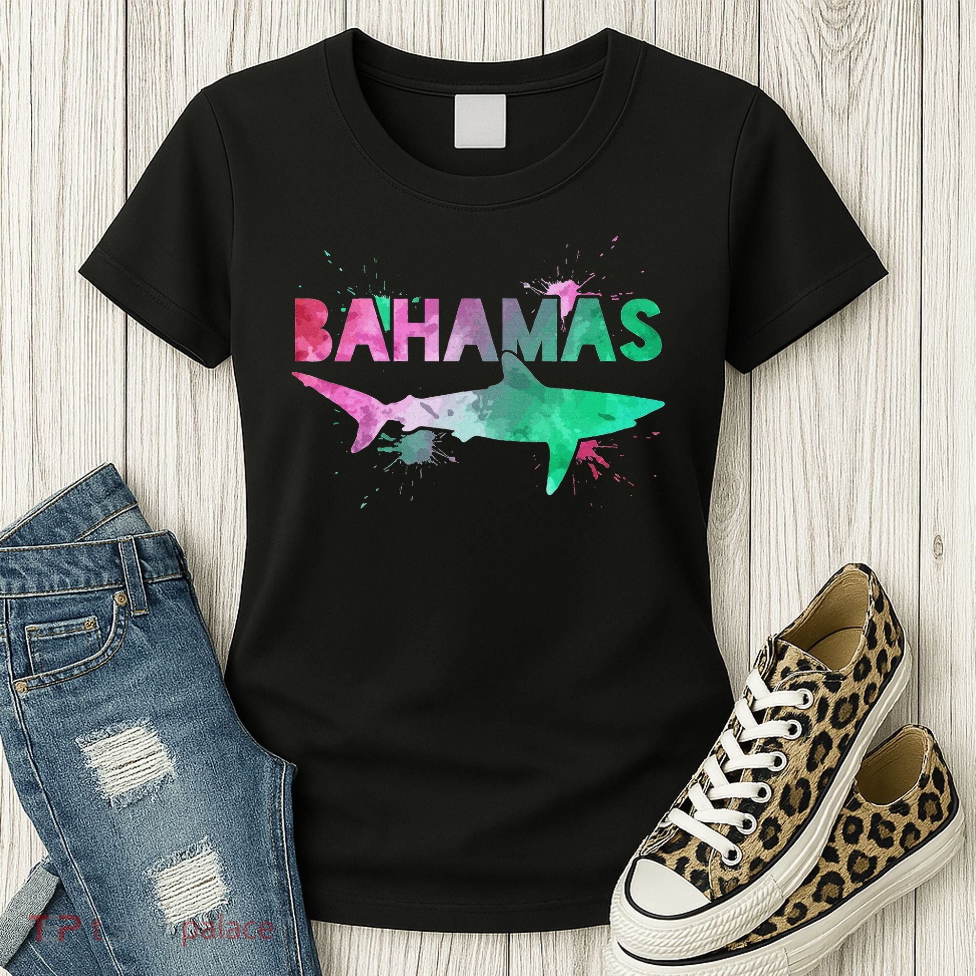 Bahamas Shark Diving Surfer Souvenir Gift Women's T-Shirt