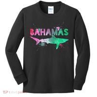 Bahamas Shark Diving Surfer Souvenir Gift Kids Long Sleeve Shirt thumb 0